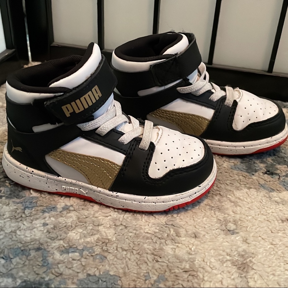 PUMA BOYS KID REBOUND LAYUP SNEAKER - BLACK (7c)